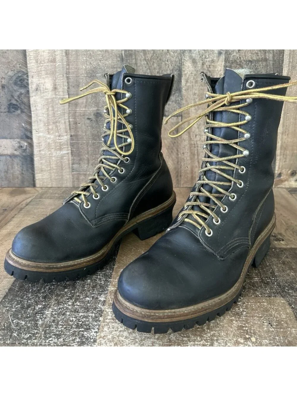 Red Wing 699 Soft Toe Firefighter Logger Work Boots Mens 10.5 E